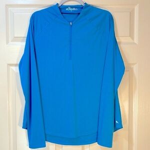 18 Birdies Quarter Zip Athletic Popover Aqua Blue Size XL Excellent Condition